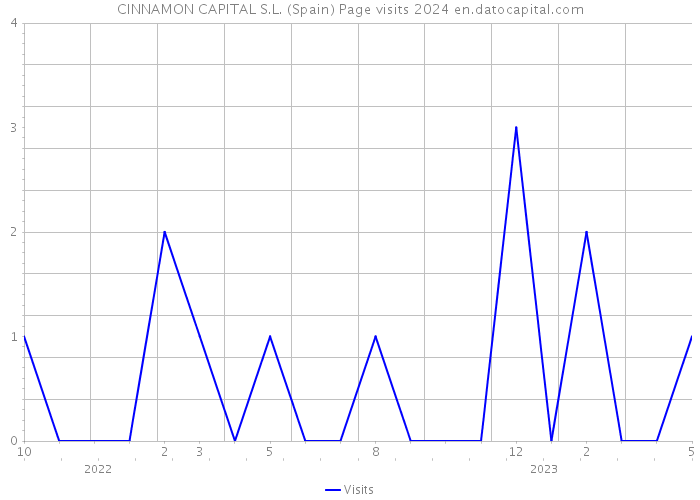 CINNAMON CAPITAL S.L. (Spain) Page visits 2024 