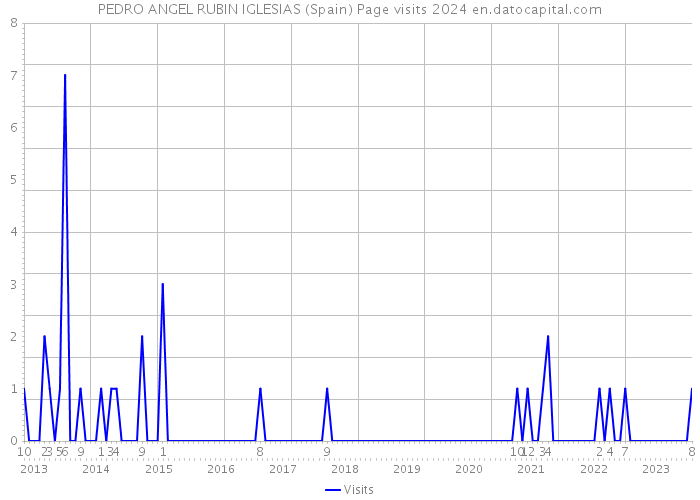 PEDRO ANGEL RUBIN IGLESIAS (Spain) Page visits 2024 