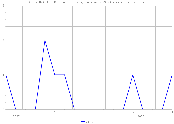 CRISTINA BUENO BRAVO (Spain) Page visits 2024 