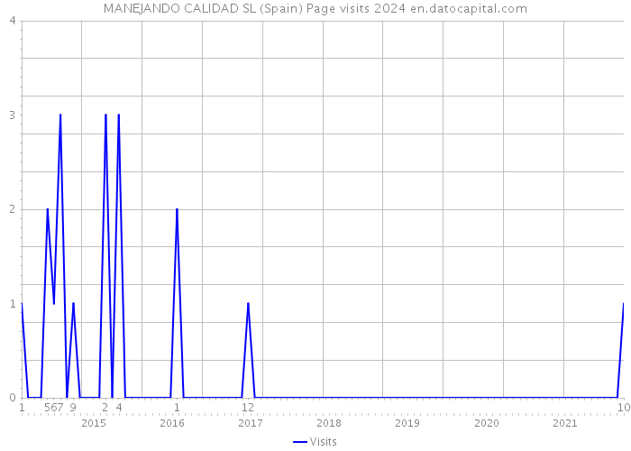 MANEJANDO CALIDAD SL (Spain) Page visits 2024 