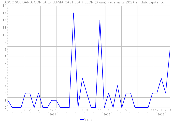 ASOC SOLIDARIA CON LA EPILEPSIA CASTILLA Y LEON (Spain) Page visits 2024 