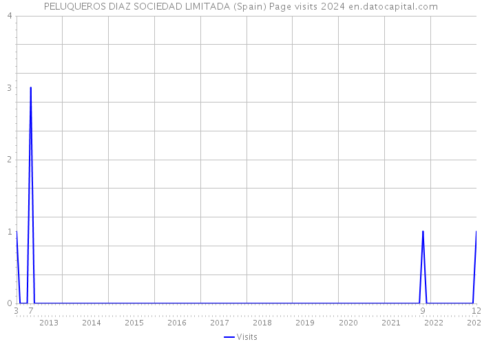 PELUQUEROS DIAZ SOCIEDAD LIMITADA (Spain) Page visits 2024 