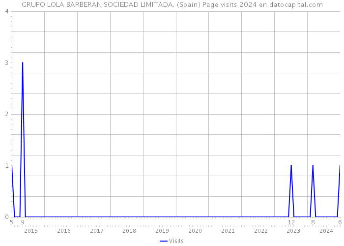 GRUPO LOLA BARBERAN SOCIEDAD LIMITADA. (Spain) Page visits 2024 
