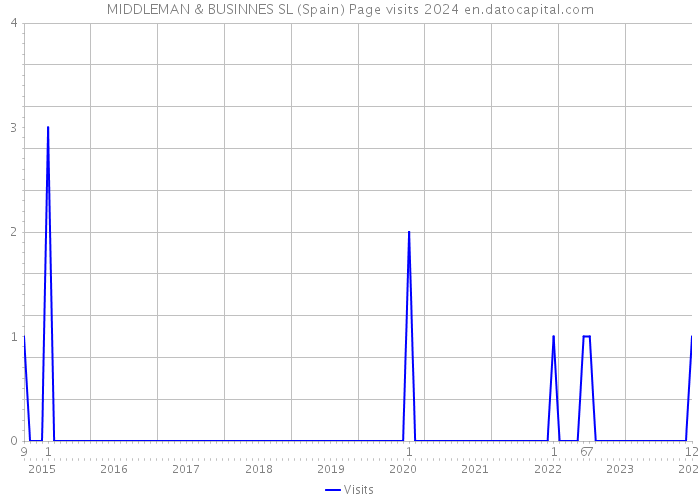 MIDDLEMAN & BUSINNES SL (Spain) Page visits 2024 