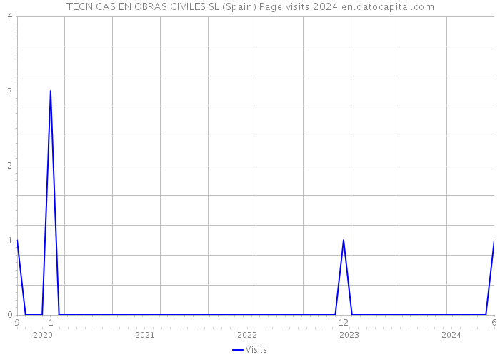 TECNICAS EN OBRAS CIVILES SL (Spain) Page visits 2024 