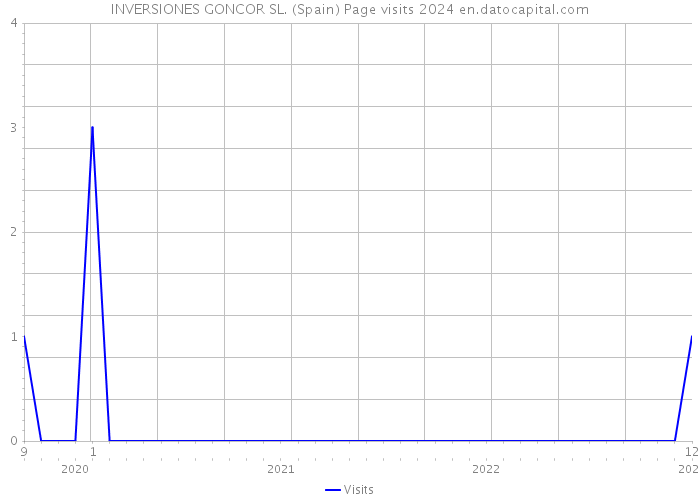 INVERSIONES GONCOR SL. (Spain) Page visits 2024 