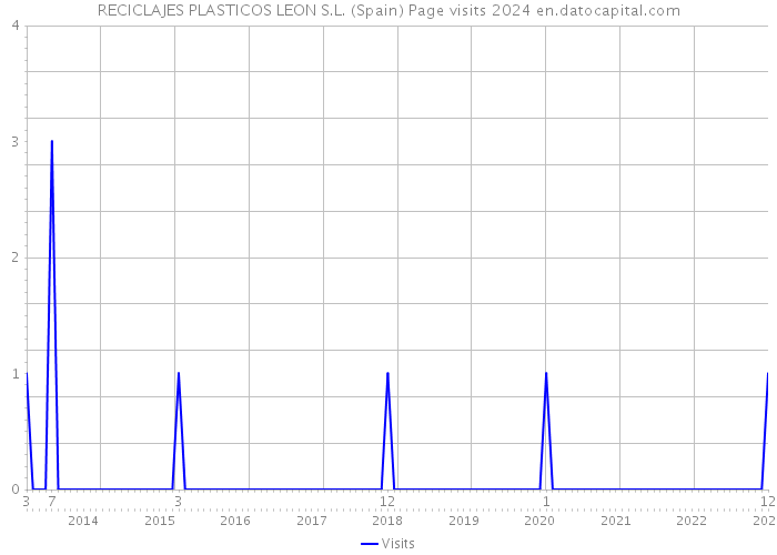 RECICLAJES PLASTICOS LEON S.L. (Spain) Page visits 2024 