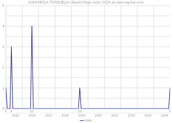 JUAN REGLA TOSQUELLA (Spain) Page visits 2024 