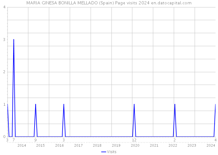 MARIA GINESA BONILLA MELLADO (Spain) Page visits 2024 