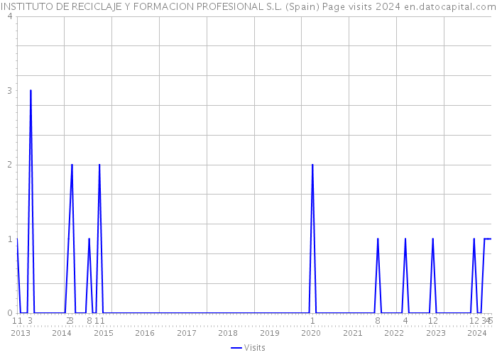 INSTITUTO DE RECICLAJE Y FORMACION PROFESIONAL S.L. (Spain) Page visits 2024 