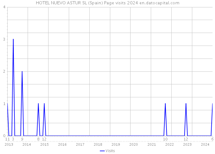 HOTEL NUEVO ASTUR SL (Spain) Page visits 2024 
