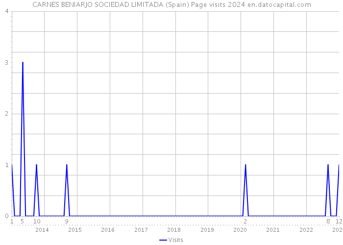 CARNES BENIARJO SOCIEDAD LIMITADA (Spain) Page visits 2024 