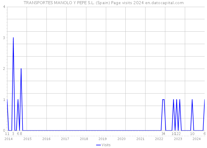 TRANSPORTES MANOLO Y PEPE S.L. (Spain) Page visits 2024 