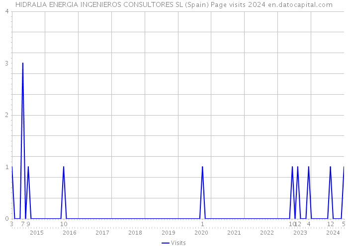 HIDRALIA ENERGIA INGENIEROS CONSULTORES SL (Spain) Page visits 2024 