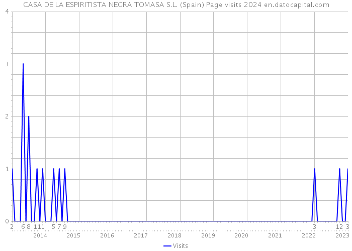 CASA DE LA ESPIRITISTA NEGRA TOMASA S.L. (Spain) Page visits 2024 