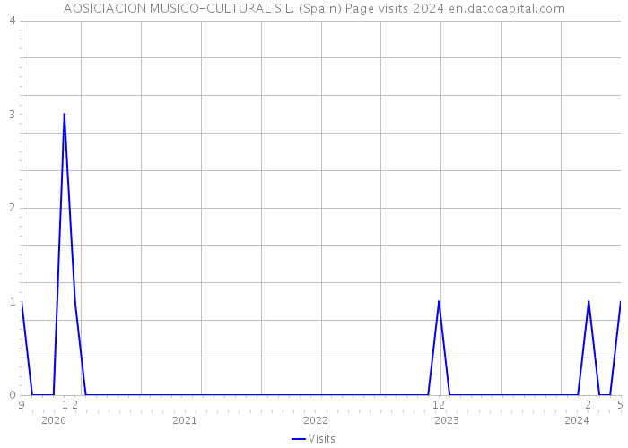 AOSICIACION MUSICO-CULTURAL S.L. (Spain) Page visits 2024 