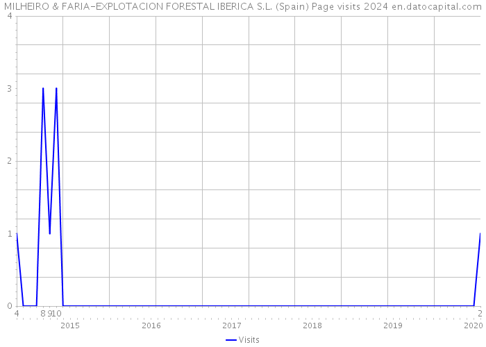 MILHEIRO & FARIA-EXPLOTACION FORESTAL IBERICA S.L. (Spain) Page visits 2024 