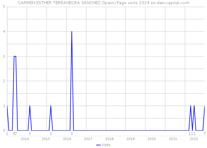 CARMEN ESTHER TERRANEGRA SANCHEZ (Spain) Page visits 2024 