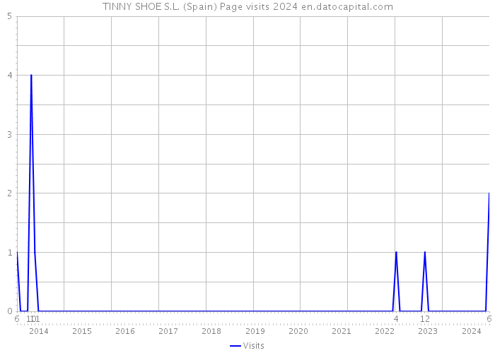 TINNY SHOE S.L. (Spain) Page visits 2024 