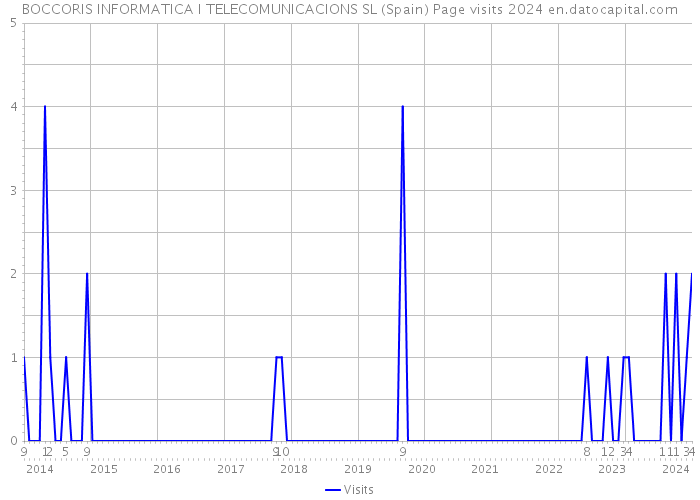 BOCCORIS INFORMATICA I TELECOMUNICACIONS SL (Spain) Page visits 2024 