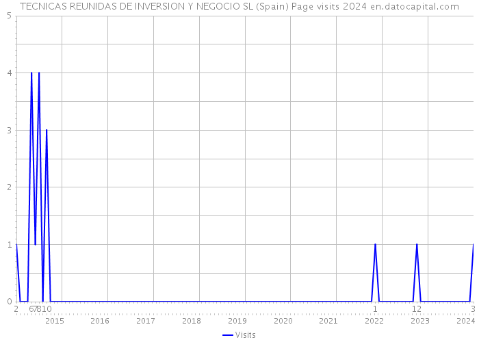 TECNICAS REUNIDAS DE INVERSION Y NEGOCIO SL (Spain) Page visits 2024 