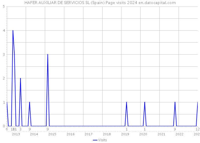 HAFER AUXILIAR DE SERVICIOS SL (Spain) Page visits 2024 