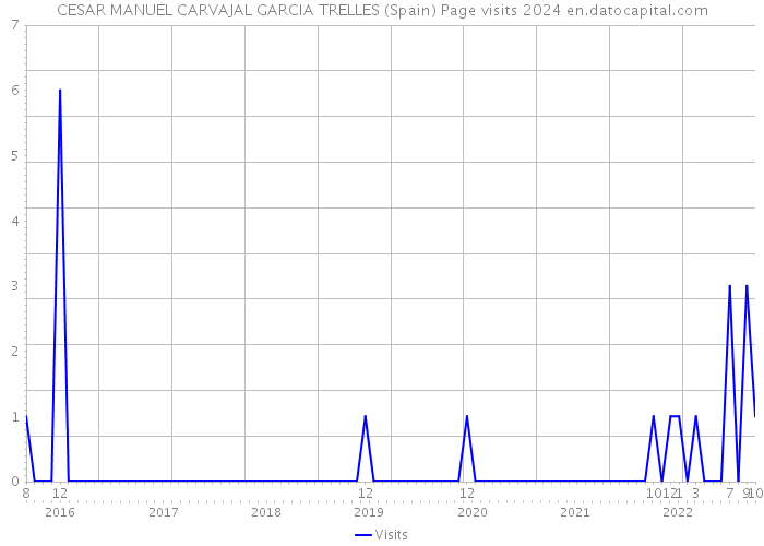 CESAR MANUEL CARVAJAL GARCIA TRELLES (Spain) Page visits 2024 