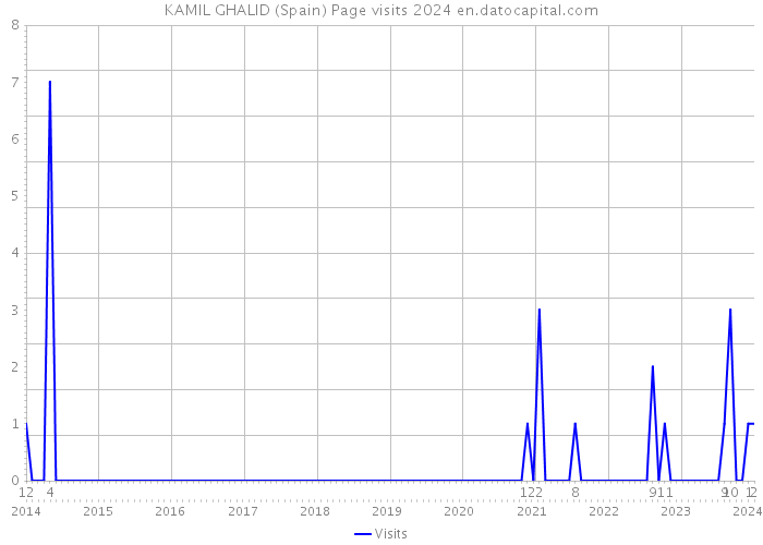 KAMIL GHALID (Spain) Page visits 2024 