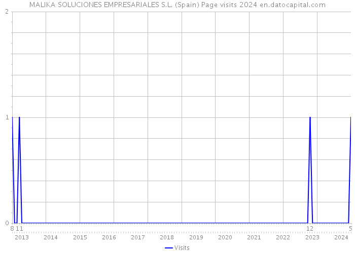 MALIKA SOLUCIONES EMPRESARIALES S.L. (Spain) Page visits 2024 
