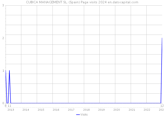 CUBICA MANAGEMENT SL. (Spain) Page visits 2024 