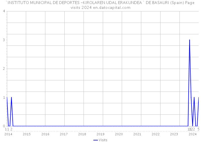 `INSTITUTO MUNICIPAL DE DEPORTES -KIROLAREN UDAL ERAKUNDEA` DE BASAURI (Spain) Page visits 2024 