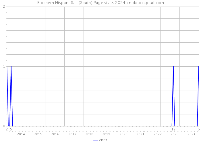 Biochem Hispani S.L. (Spain) Page visits 2024 