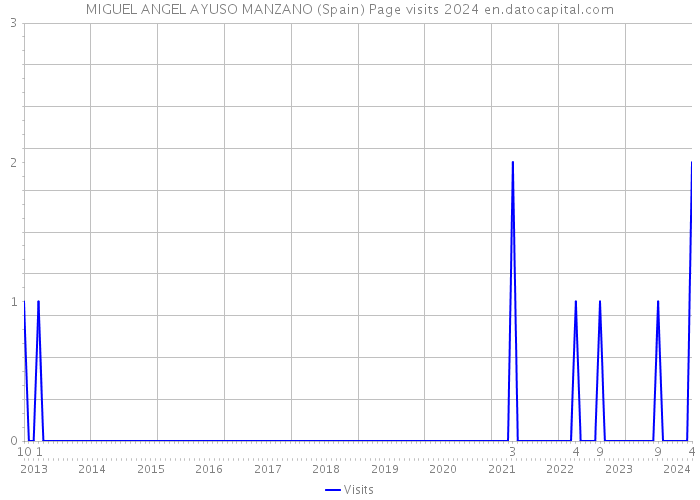 MIGUEL ANGEL AYUSO MANZANO (Spain) Page visits 2024 