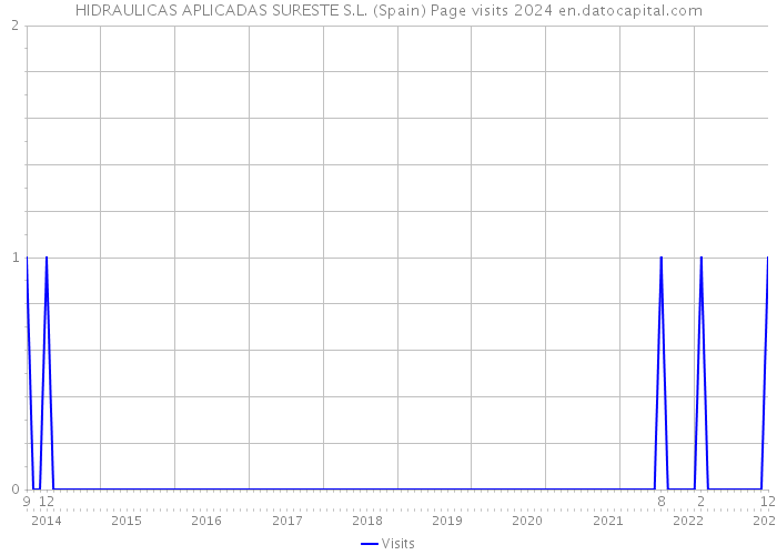 HIDRAULICAS APLICADAS SURESTE S.L. (Spain) Page visits 2024 