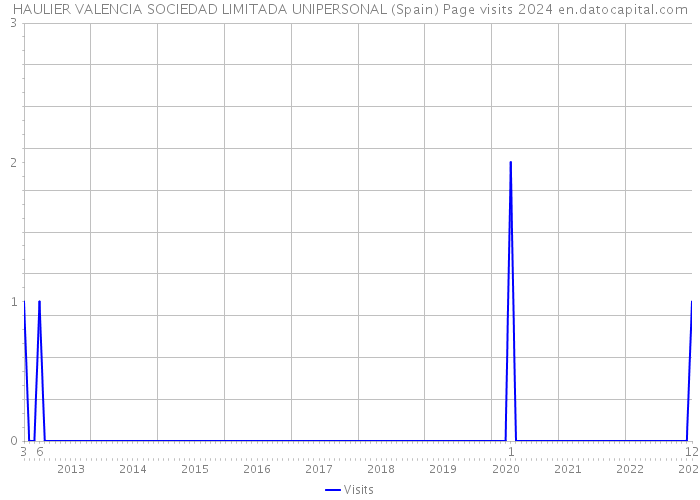 HAULIER VALENCIA SOCIEDAD LIMITADA UNIPERSONAL (Spain) Page visits 2024 