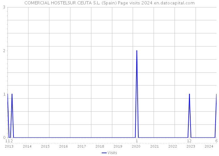 COMERCIAL HOSTELSUR CEUTA S.L. (Spain) Page visits 2024 