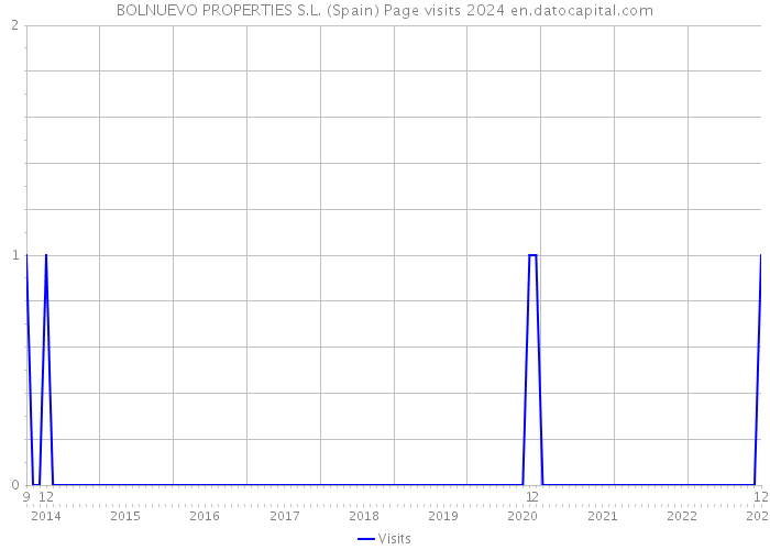 BOLNUEVO PROPERTIES S.L. (Spain) Page visits 2024 