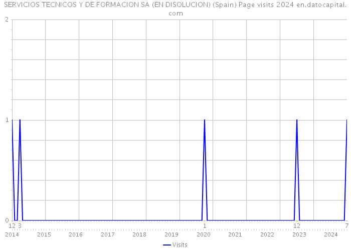 SERVICIOS TECNICOS Y DE FORMACION SA (EN DISOLUCION) (Spain) Page visits 2024 
