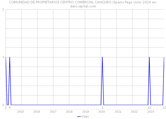 COMUNIDAD DE PROPIETARIOS CENTRO COMERCIAL CANGURO (Spain) Page visits 2024 