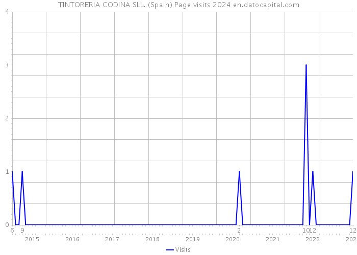 TINTORERIA CODINA SLL. (Spain) Page visits 2024 