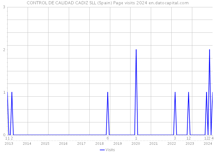 CONTROL DE CALIDAD CADIZ SLL (Spain) Page visits 2024 