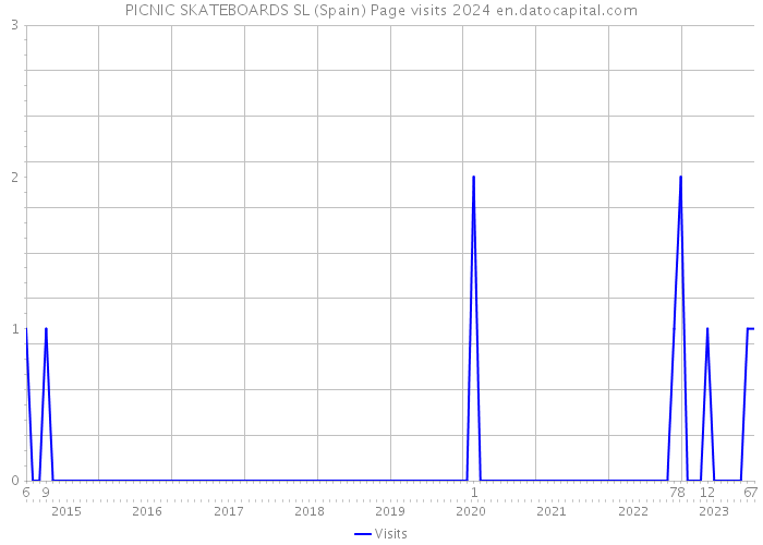 PICNIC SKATEBOARDS SL (Spain) Page visits 2024 