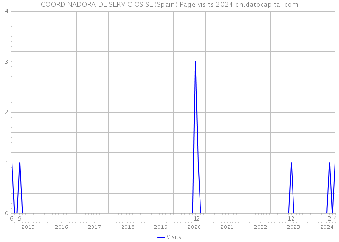 COORDINADORA DE SERVICIOS SL (Spain) Page visits 2024 