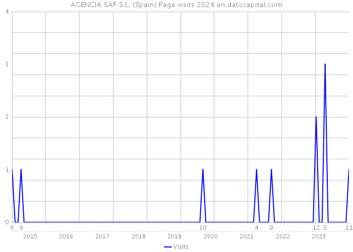 AGENCIA SAF S.L. (Spain) Page visits 2024 