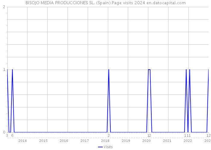 BISOJO MEDIA PRODUCCIONES SL. (Spain) Page visits 2024 
