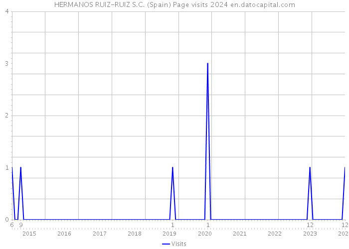 HERMANOS RUIZ-RUIZ S.C. (Spain) Page visits 2024 