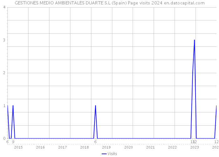 GESTIONES MEDIO AMBIENTALES DUARTE S.L (Spain) Page visits 2024 