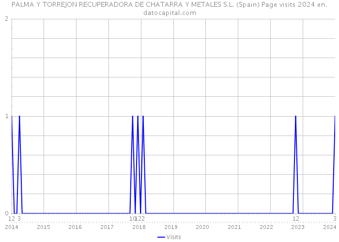 PALMA Y TORREJON RECUPERADORA DE CHATARRA Y METALES S.L. (Spain) Page visits 2024 