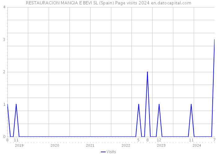 RESTAURACION MANGIA E BEVI SL (Spain) Page visits 2024 