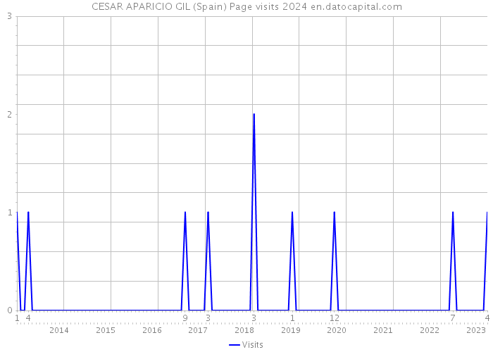 CESAR APARICIO GIL (Spain) Page visits 2024 